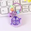 Flor Texto Inspirador Llavero Acrílico Campana Mochila Acrílica Mensaje de Bendición Dibujo Animado Colgante Lindo Venta al por Mayor