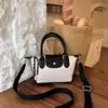 Bolsa de mão casual de alta qualidade para mulheres, novo estilo 2026, bolsa de ombro versátil para o dia a dia, bolsa pequena transversal color block de nicho
