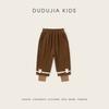 Calça Comprida Forrada com Lã de Inverno Dudu Home para Meninas Roupas de Bebê para Crianças Roupa de Inverno para Bebês Meninas