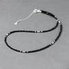 Nalan Plata de Ley S925 Estilo Fresco Dulce Personalidad Sentido del Diseño Collar de Perlas Ligeras con Espinela Negra Y01388