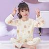 Pijama de Algodón Nube Estilo Coreano para Niñas, Manga Larga Primavera y Verano Aire Acondicionado Princesa Niñas Nuevo Set de Ropa para Casa 2025