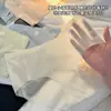 Bragas transparentes de seda de morera 7A antibacterianas en la entrepierna de seda helada para mujer, de cintura media, hipoalergénicas, tacto piel, forma de melocotón 3D en el trasero, bragas tipo triángulo