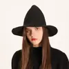 Sombrero de Mago de Hilo de Algodón, Sombrero de Bruja de Halloween Tejido Más Vendido de Amazon, Sombrero Mágico Plegable con Ala Grande