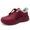 Invierno Nuevo Estilo Terciopelo Engrosado Zapatos de Algodón para Hombres para Ancianos Zapatos para Caminar Zapatos Cómodos Impermeables Zapatos para Papá de Mediana Edad y Ancianos Venta al por Mayor