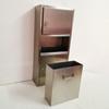Caja de Pañuelos para Hoteles, Casas de Huéspedes, Edificios de Oficinas y Lugares Públicos, Montaje en Superficie, Tipo Combinado con Papelera, Portarrollos de Papel Higiénico de Acero Inoxidable