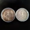 Artesanía antigua material de hierro en caja Constelación europea y americana 12 dólar de plata