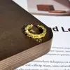 2025 Nuevo Celebridad de Internet China Vintage Dibujo de Alambre Moda Exquisito Anillo para Mujer Gradiente Chapado en Oro Esmalte Mariposa Lujo Ligero Anillo de Dedo