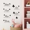 Pegatina de pared decorativa con diseño de mariposas, para dormitorio, sala de estar, entrada, fondo de casa, PH1291