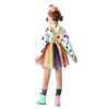 Disfraces de Payaso para Niños de Halloween 2026, Disfraces Divertidos para Actuaciones, Disfraces de Baile para Espectáculos de Escenario, Faldas Tutú Arcoíris, Ropa para Niños
