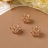 Estilo Coreano Cristal Transparente Cuentas Hecho a Mano Bola Estéreo DIY Pendientes Pendientes Pulsera de Mujer Cordón Hebilla Colgante Accesorios
