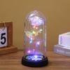 Cúpula Acrílica de Flor Eterna Transfronteiriça Flor Folha de Ouro Rosa Presente de Dia dos Namorados Luz Noturna Ornamento de Mesa Presente Atacado