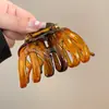 Pinza para el pelo grande de Carey con forma de Calabaza para Mujer, Nueva Pinza de Garra de Alto Nivel para Verano, Accesorio para el pelo tipo Pinza de Tiburón