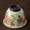 Linguagem das Flores Rosa Caneca de Fragrância Cerâmica Caneca de Mestre Casa Chinesa Retro Conjunto de Chá Kung Fu Caneca Única Lembrança
