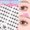 Menglu glue-free guppy grosso de grande capacidade cílios postiços natural demon eye cílios simulação segmentado pessoa preguiçosa