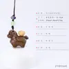 Cadena para Teléfono Móvil con Borla Colgante Caballo del Zodiaco de Madera de Durazno Sándalo Verde Llavero para Hacerse Rico Rápido Encanto de Bolsa de Buena Suerte Año del Caballo