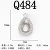 Aço Inoxidável Banhado a Ouro 18K Moda de Luxo Pingente Oval em Formato de Coração Gota D'água Acessórios para Joias de Aço Titânio para Pulseira Colar DIY