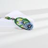 Anillo de aciano azul de comercio exterior de Zhenrong, pendientes de gotas de pintura de pegamento europeas y americanas, collar, colgante de esmalte, traje