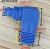 Codo de Plástico Pom Azul Resistente a la Corrosión Ácido y Alcalino Ángulo Recto de 90 Grados 8 cm Tráquea Junta de Giro Rápido Conexión Roscada