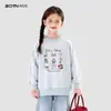 Sudadera para Niñas Otoño 2026 Ropa Infantil Nueva y Elegante para Niños Mayores, Ropa Casual Patchwork, Sudaderas de Otoño para Niños de Moda