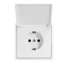 Placa Grande Transfronteriza Estilo Europeo 80mm Eu Estándar Europeo Estilo Alemán Francés Ruso Carga Rápida USB Interruptor Rojo y Verde Enchufe Multifunción