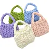 Bolsa Tejida a Mano con Hilo Islandés Extra Grueso, Bolso de Mano Estilo Coreano DIY, Bolsa Cruzada, Regalo Hecho a Mano para Novia