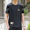 Camiseta de seda de hielo para hombre, de manga corta, deportiva, de verano, de secado rápido, transpirable, de media manga, holgada, 2025