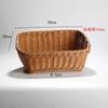 Plato Pequeño para Frutas de Mimbre Sintético Cesta de Almacenamiento Tejida Cesta de Snacks para Restaurante Cesta para Papas Fritas Cesta de Almacenamiento de Escritorio Venta al por Mayor