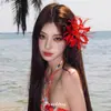 Pinza para el Cabello con Flores Marinas Estilo Nuevo 2026 para Mujer, Pinza Lateral de Alta Gama, Pinza para el Pelo Exquisita Estilo Vacaciones para Niña, Accesorio para el Cabello