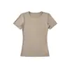 8701-26 Verão Estilo Coreano Slim Fit Gola Redonda Liso Básico Manga Curta Suéter Camiseta Camada Base