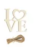 Decoraciones Artesanales de Rodaja de Madera Blanca en Forma de Corazón para el Día de San Valentín, Adornos de Madera para Decoración de Fiesta en Casa