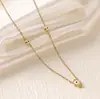 Nuevo Collar de Acero Inoxidable de Lujo con Madreperla y Circonita con Goteo de Aceite para Mujer, Acero de Titanio Versátil y de Nicho Dorado de 18K que No se Desvanece