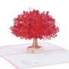 Suministro de Fábrica Creativo Estéreo Papel Tallado Rojo Romántico Flor de Cerezo Tarjeta de Felicitación Estéreo 3D Árbol de Flor de Cerezo Tarjeta de Bendición para las Fiestas