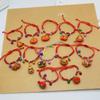 Pulsera de Cuerda Roja y de Colores para Niños con Bordado de Cabeza de Tigre, Zongzi de Ping An, Bolsita Pequeña, Pulsera del Festival del Bote del Dragón