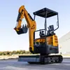 Exportar Pequena Escavadeira Italiana, Máquina de Escavação e Cavar Pequena com Gancho para Valas e Escavações em Pomares e Terras Agrícolas, Escavadeira de Esteira Multifuncional