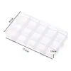 Caja de Almacenamiento de Plástico Transparente Fija de 6/10/12/24/28 Compartimentos Caja de Clasificación y Ordenamiento para Joyería, Aretes, Collares
