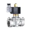 Válvula de Agua Electromagnética de Acero Inoxidable con Conexión Roscada, Válvula de Control Normalmente Abierta, Válvula de Aire de 220V/24V, Válvula para Tubería de 1/2 Pulgada, 3/4 Pulgada, 1 Pulgada