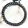 Pulsera de ébano al por mayor de fábrica cuentas de píldora para hombres y mujeres pulsera para enamorados joyería texto juego cuentas de sándalo con hilo suministro en vivo