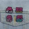 Broche Español de Nuevo Estilo Lindo y Colorido Transfronterizo Insignia de Accesorios Metálicos Simples de Dibujos Animados Letra Creativa Venta al Por Mayor