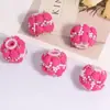 Arcilla Blanda de Doble Capa Fresas Lindas Agujero Recto Cuentas Sueltas para Llaveros de Teléfono Hechos a Mano DIY, Cadenas de Bolsos y Accesorios de Joyería