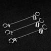 Joyería de Acero de Titanio Aretes de Acero Inoxidable Cadenas para la Oreja para Hombres y Mujeres Nicho Único Hoja Cruzada Clips para la Oreja sin Perforación