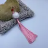 Recordando a Xiangfei Bola de Pelo de 12 cm Borla con Cuentas Colgante de Traje Antiguo Accesorios Hanfu Cheongsam Manualidades Accesorios de Vestimenta