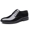 Zapatos de hombre, zapatos de cuero formales de negocios, zapatos casuales británicos para hombre, zapatos negros cómodos y modernos para traje de novio