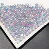 Perla artificial color mágico 8 mm sin agujero degradado sirena cuentas sueltas diy hecho a mano cuentas redondas pequeñas relleno de cubo cosmético joyería