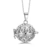 Pingente Gaiola Difusor de Óleo Essencial de Aromaterapia Oca em Aço Inoxidável 316L Colar Feminino de Aço Titânio Pingente Caixa Mágica Abridora