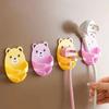 Gancho de Enchufe sin Clavos de Oso de Dibujos Animados Organizador de Cables sin Rastro Gancho Fuerte de Almacenamiento de Oso Plástico