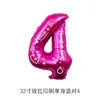 Globos de Foil con Número Rojo Rosa de 32 pulgadas para Cumpleaños Transfronterizo, Decoración para Fiesta de Cumpleaños, Boda, Suministros para Arreglo de Escena