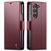 Funda de cuero con tapa y cepillo antirrobo para Samsung Z Fold6 Galaxy S24 A25, funda protectora RFID