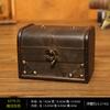 Caja de joyería, joyero, caja de almacenamiento de joyas, caja de almacenamiento de escritorio de madera para artículos diversos, accesorios de tiro antiguos con cerradura