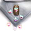 Joias de unha redes sociais atacado Aurora mocha pêssego liso formato de coração branco fluorescente K9 diamante plano acessórios para capa de celular