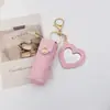 Bolsa de Maquillaje con Espejo en Forma de Corazón Llavero de Alta Venta en Stock, Bolso Mini Creativo y de Moda Exquisito Colgante de Bolso Portátil